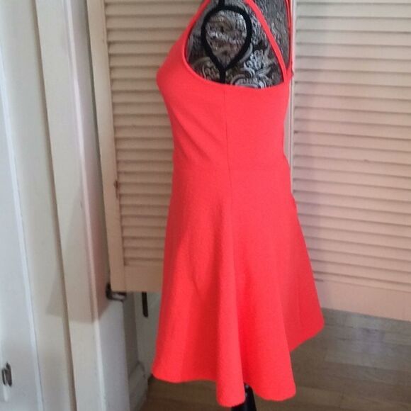 Superdry Neon Pink Poly Fit & Flare Fun Dress XS 2 - Picture 8 of 17
